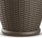 Suncast 4 Pack Wicker Planter w/ Drillable Drain Holes, Decorative - Image 8
