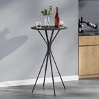 VASAGLE Bar Table, Round Cocktail High Top Pub Bistro Table by VASAGLEbySONGMICSHOME