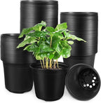 Anyumocz 120Pcs 0.5 Gallon Plant Nursery Pots, Plastic Pots by Anyumocz