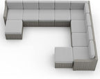HAPPATIO 10 Piece Patio Conversation Set, Patio Furniture Set - Image 2