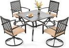 PHI VILLA 5 Pieces Outdoor Dining Set by PHIVILLAThepioneerofcomfortablehouseholdsupplies