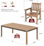 Stoog 7-Piece All-Weather Patio Dining Set, HIPS Dining Table - Image 5