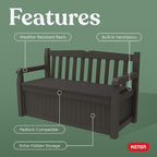Keter Solana 70 Gallon Storage Bench Deck Box - Image 5