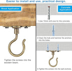 Dolibest Wall Mount Ceiling Hooks, Plant Hooks - Image 6