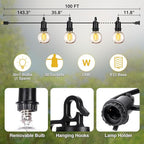 ZJOJO LED Outdoor String Lights, 100FT Outdoor Lights - Image 4