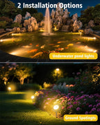 CORESLUX Solar Spot Lights Outdoor Waterproof IP68, 3-in-1 LED Warm Light Solar - Image 5