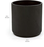 Amazon Basics Fluted Ceramic Round Planter - Image 6