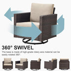 Belord Spacious 11 Pieces Patio Conversation Set - Image 4