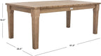 SAFAVIEH Couture Patio Martinique Natural Wood Outdoor Coffee Table - Image 3