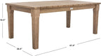 SAFAVIEH Couture Patio Martinique Natural Wood Outdoor Coffee Table - Image 12