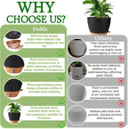 2 Pack 10 inch Plant Pots, Plastic Self Watering Planters - Image 8