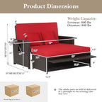 HAPPYGRILL Patio Rattan Wicker Daybed - Image 7
