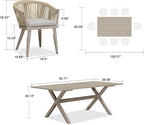 PURPLE LEAF 9 Pieces Outdoor Dining Set - Image 8