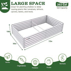 A ANLEOLIFE 6X3X1.5 ft Galvanized Raised Garden Beds Outdoor, Rectangular Metal - Image 3