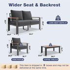Aoxun Aluminum Patio Furniture Set - Image 7