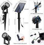 Blue Solar Spot Lights Outdoor, 2 Pack Solar Landscape Spotlights IP65 - Image 4