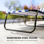 Outsunny Folding Chaise Lounge Pool Chairs, Outdoor Sun Tanning Chairs - Image 7
