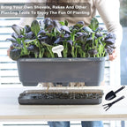 Window Box Planter 6 Pcs, 18 Inches Rectangle Flower Pots - Image 8