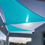SUNNY GUARD Custom Size 9'x16'x16' Triangle Turquoise Blue UV Block Sunshade by SUNNYGUARD