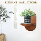 ARTORA Wall Mounted Plant Holder, Wooden Flower Pot Wall Hanging Shelf Black - Image 7
