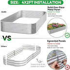 4 Pack Raised Beds for Gardening, Corrugated Galvanized Steel Raised Garden Bed - Image 2