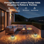 Solar Lanterns Outdoor Waterproof: 4 Pack White Hollow Out Metal Solar Lights - Image 5