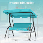 Tangkula 3 Person Porch Swing, Patio - Image 6