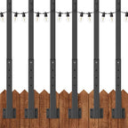 AILBTON 6 Pack 2.8Ft String Light Poles, Light Poles by AILBTON