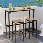 AECOJOY 3-Piece Outdoor Bar Set, Patio Bar Height Table and Chairs Set 47" - Image 7
