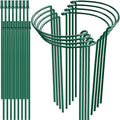 8 Pack 32 or 16 inch Adjustable Plant Support Stakes, Heavy-Duty Half Round by HiGift