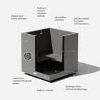 Veradek Block Series Cube Plastic Planter - Image 2