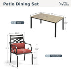 PHI VILLA 7 Pieces Outdoor Dining Set - Image 9