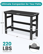 SERWALL 41" Outdoor Bar Table, All Weather HDPE Patio Bar Counter Height Table - Image 6