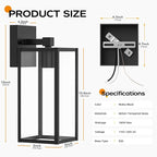 WIHTU 13in Outdoor Light Fixture Wall Mount, LED Exterior Lighting fixtures - Image 4