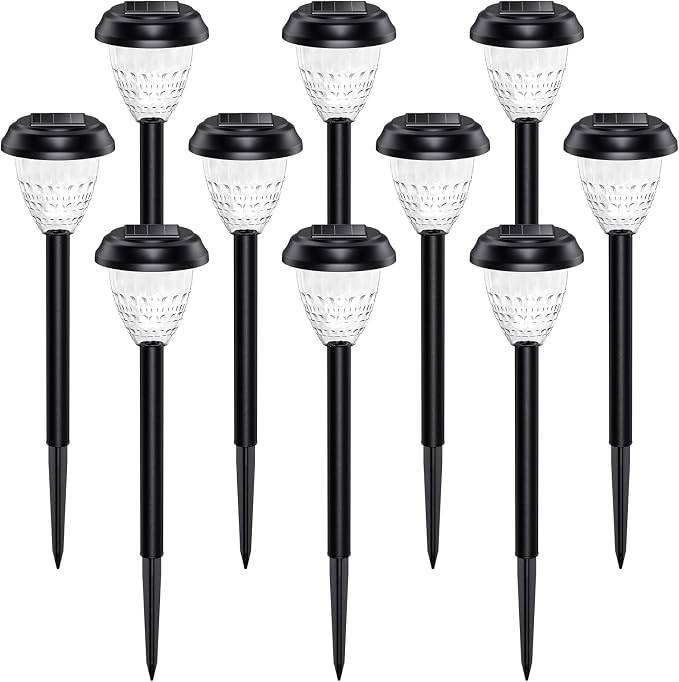 Super Bright Solar Lights Outdoor Waterproof-10 Pack, Dusk to Dawn Up to 12 Hrs - Image 2