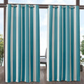 Exclusive Home Canopy Stripe Indoor/Outdoor Grommet Top Curtain Panel, Teal / by Exclusive+Home