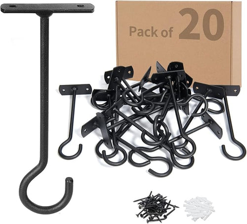 20Pack Plant Hooks Bulk 6in Metal Plant Hook Shepherds Hook Decorative Wall by QualityEfficiency