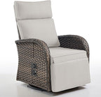Belord Dual-Adjust Outdoor Swivel Recliner Chair – Reclining Patio Chair by Belord