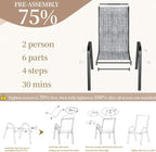 MAMIZO Patio Dining Chairs, Stackable All Weather Teslin Chair, Heavy Duty - Image 3