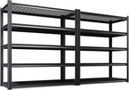 Set of 2 Garage Shelving-3000 lbs 5 Tier Storage Shelves, Adjustable Heavy Duty by Unknown