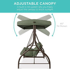 Best Choice Products 3-Seat Outdoor Large Converting Canopy Swing Glider - Image 5