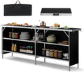 COSTWAY 81" Folding Picnic Table, Portable Bar Table by COSTWAY
