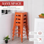 FDW Metal Bar Stools Set of 4 Counter Height Bar Stools 24 Inches Industrial - Image 6