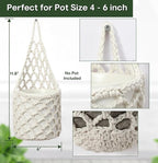 4 Packs Hanging Planters for Indoor Plants, Wall Plant Holder | Plant Hanger - Image 4