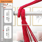 Hammock Chair Large Hammock Swing, 110 x 150cm Load 150kg, Cotton Hammock Chair - Image 5