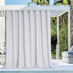 NICETOWN Large Outdoor Curtain for Cabana Waterproof, Rust-Proof Grommet Top by NICETOWN