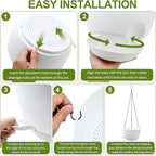 WOUSIWER Self Watering Hanging Planters, 2 Pack 10'' Plastic Pots - Image 7