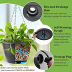 Hanging Planters 10 Inch, Self Watering Hanging Basket - Image 3