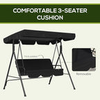 Outsunny 3-Seat Outdoor Patio Swing Chair - Image 6