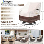 Rileytee Outdoor Swivel Chair Cover 2 Pack, Furniture Patio Chair Covers - Image 2
